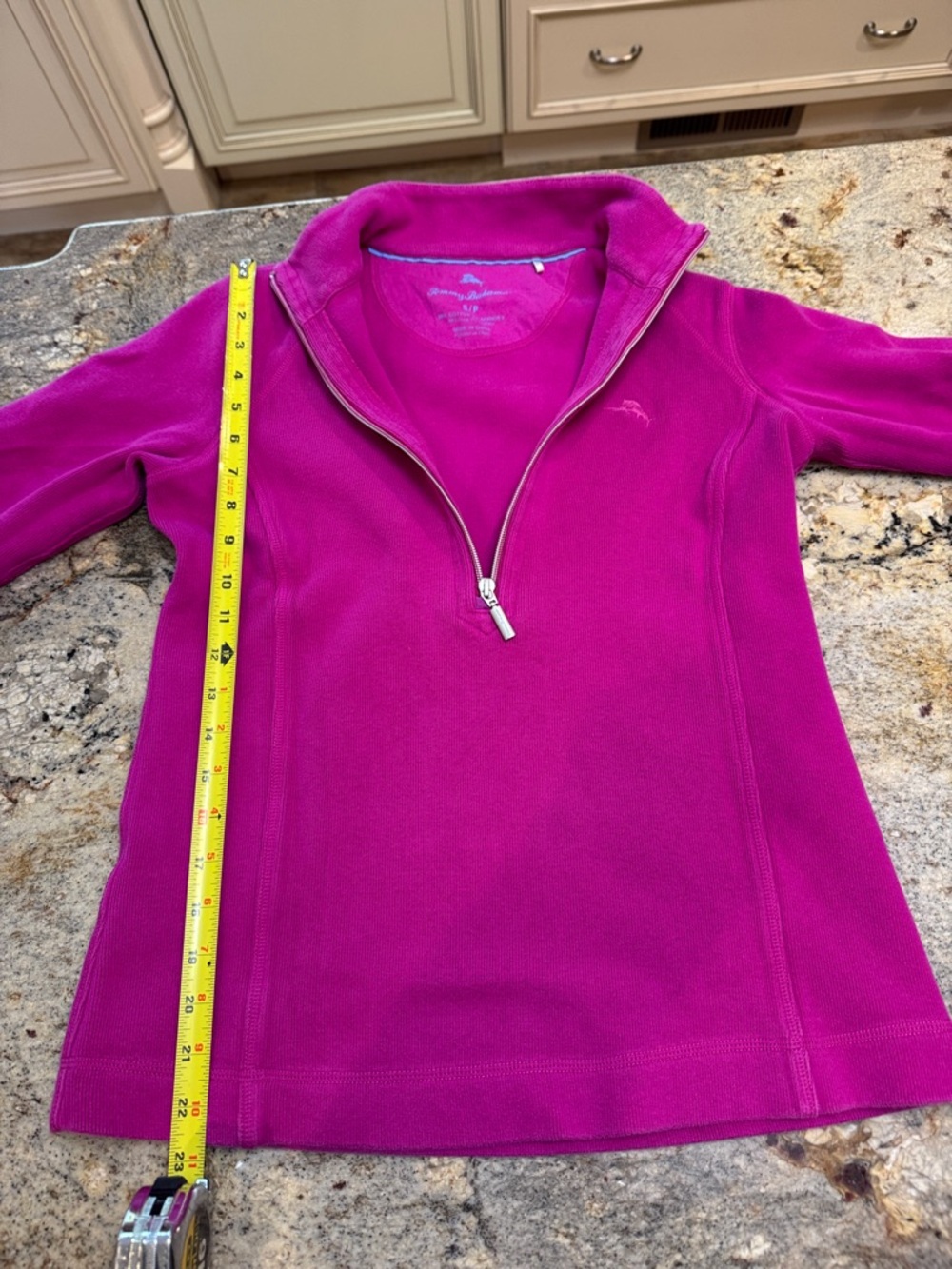 Tommy Bahama Hot Pink Quarter-Zip Pullover
